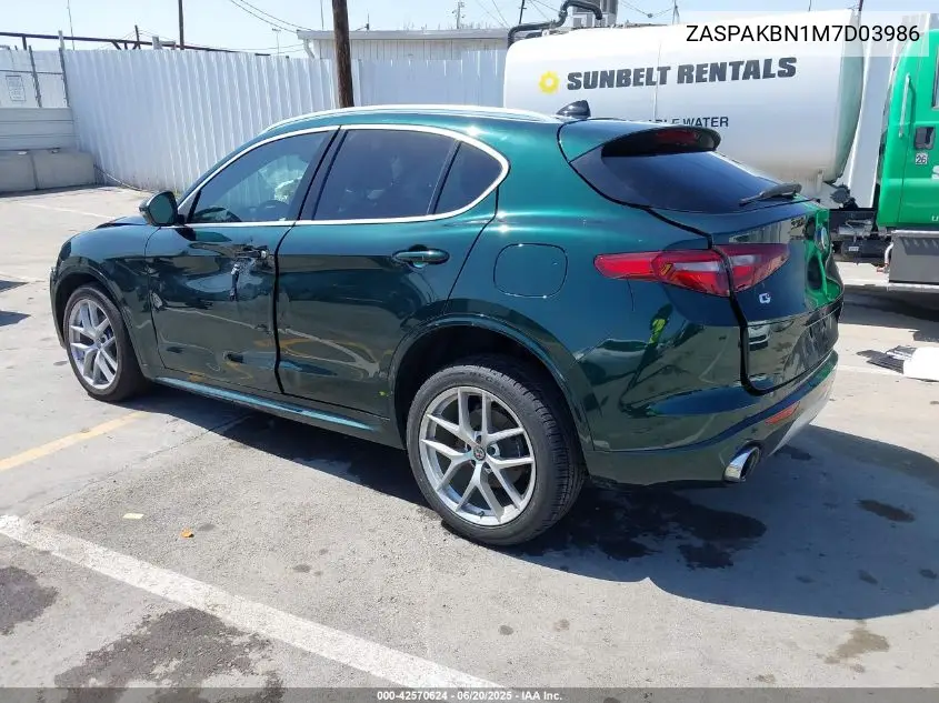 2021 Alfa Romeo Stelvio Ti Awd VIN: ZASPAKBN1M7D03986 Lot: 42570624