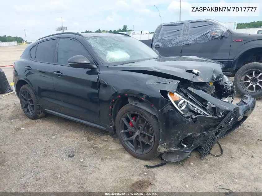 2021 Alfa Romeo Stelvio Ti Awd VIN: ZASPAKBN7M7D17777 Lot: 42796282
