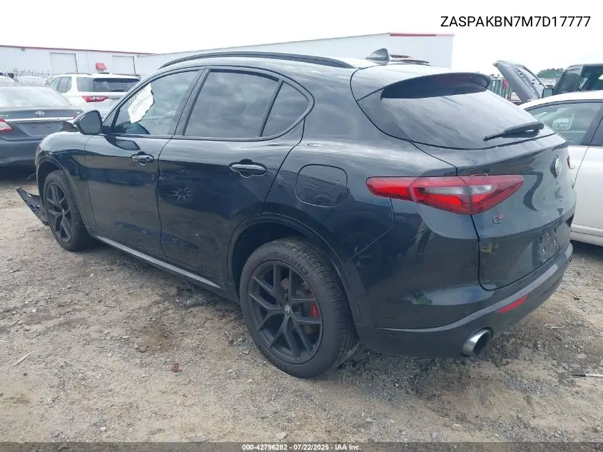 2021 Alfa Romeo Stelvio Ti Awd VIN: ZASPAKBN7M7D17777 Lot: 42796282