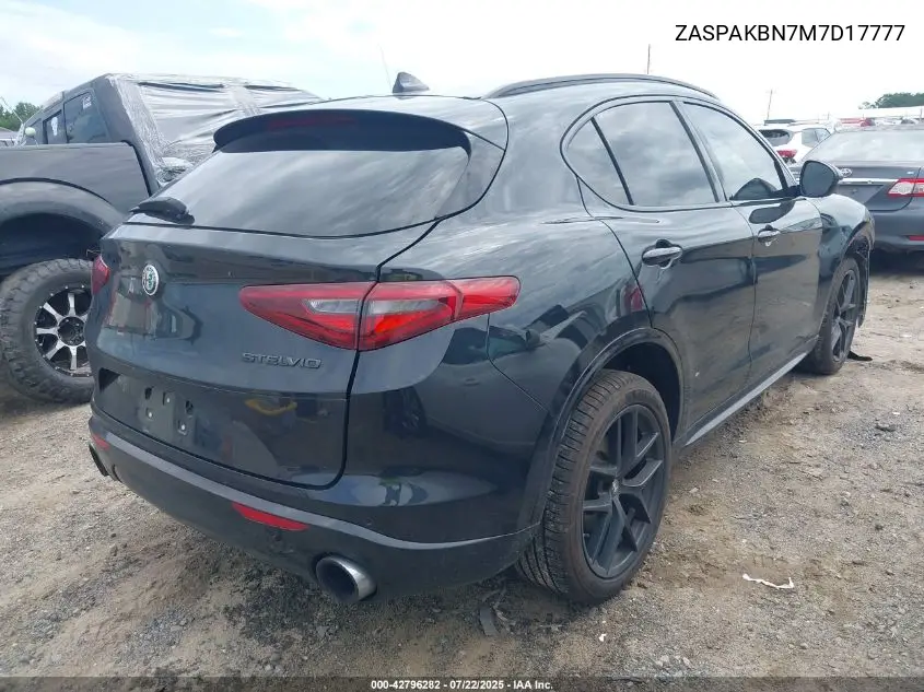 2021 Alfa Romeo Stelvio Ti Awd VIN: ZASPAKBN7M7D17777 Lot: 42796282