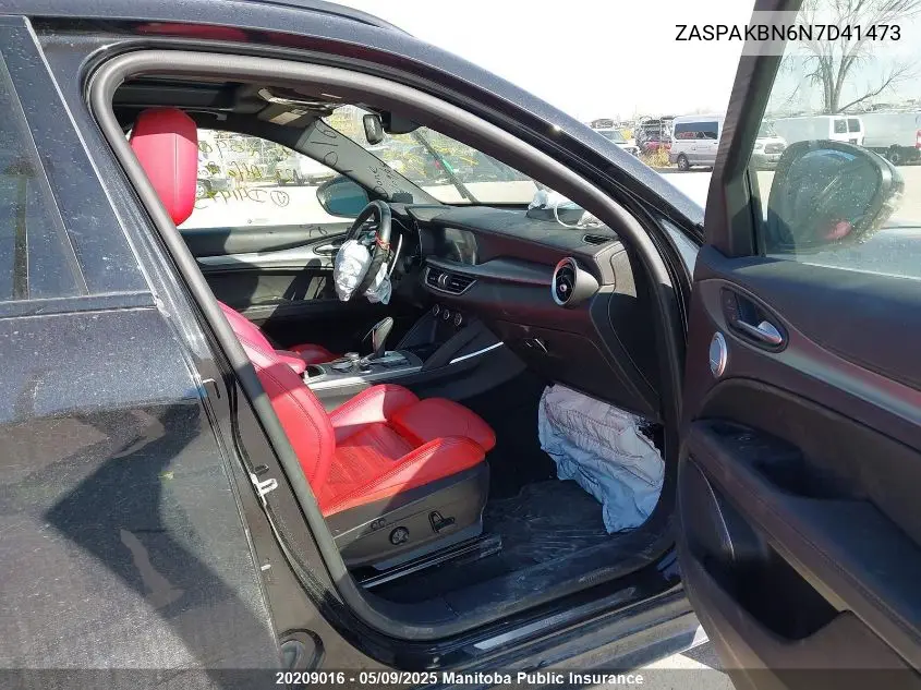 2022 Alfa Romeo Stelvio Ti VIN: ZASPAKBN6N7D41473 Lot: 20209016