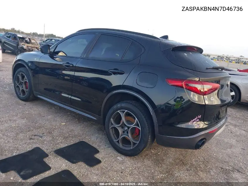 2022 Alfa Romeo Stelvio Ti Awd VIN: ZASPAKBN4N7D46736 Lot: 41977460