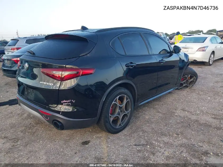 2022 Alfa Romeo Stelvio Ti Awd VIN: ZASPAKBN4N7D46736 Lot: 41977460