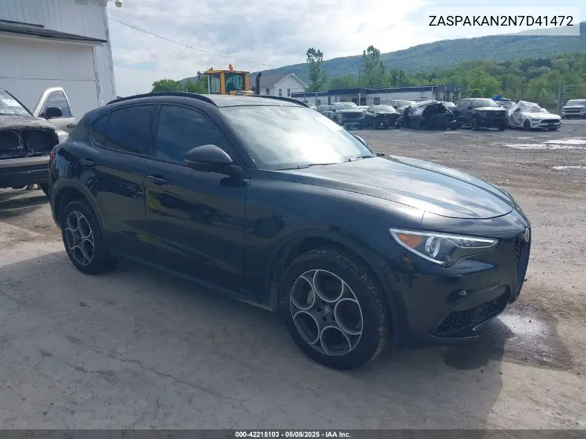 2022 Alfa Romeo Stelvio Sprint Awd VIN: ZASPAKAN2N7D41472 Lot: 42215103
