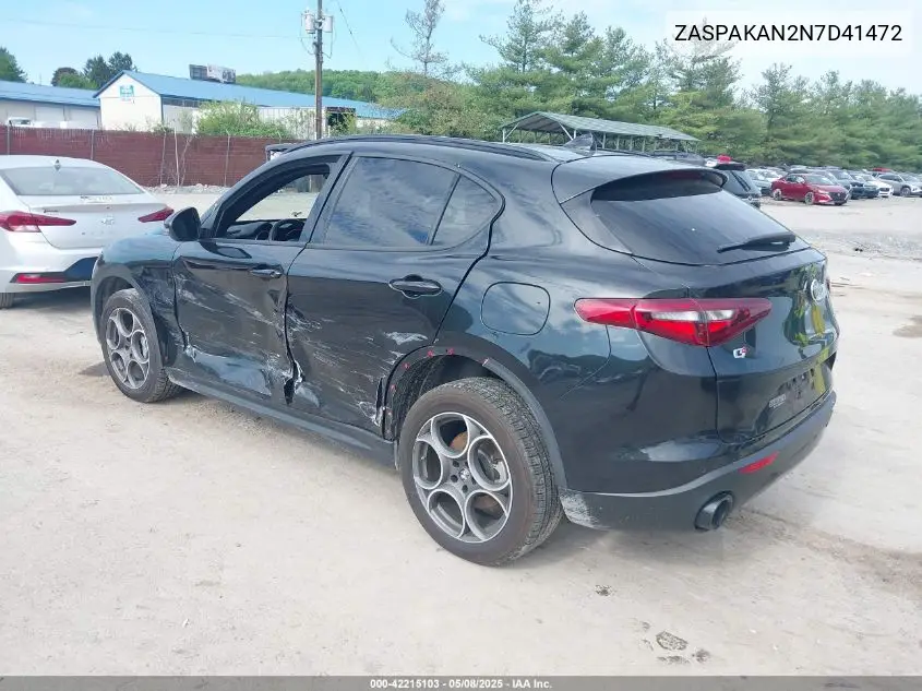 2022 Alfa Romeo Stelvio Sprint Awd VIN: ZASPAKAN2N7D41472 Lot: 42215103
