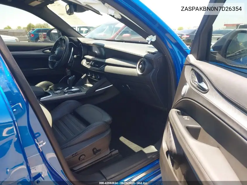 2022 Alfa Romeo Stelvio Veloce Ti Awd VIN: ZASPAKBN0N7D26354 Lot: 42592834