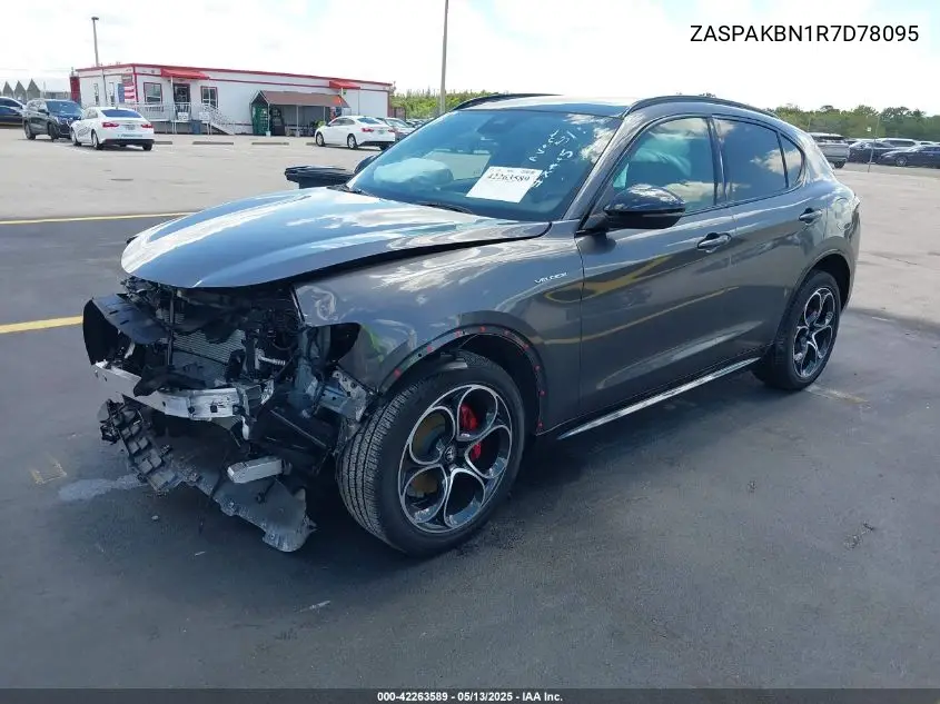 2024 Alfa Romeo Stelvio Veloce Awd VIN: ZASPAKBN1R7D78095 Lot: 42263589