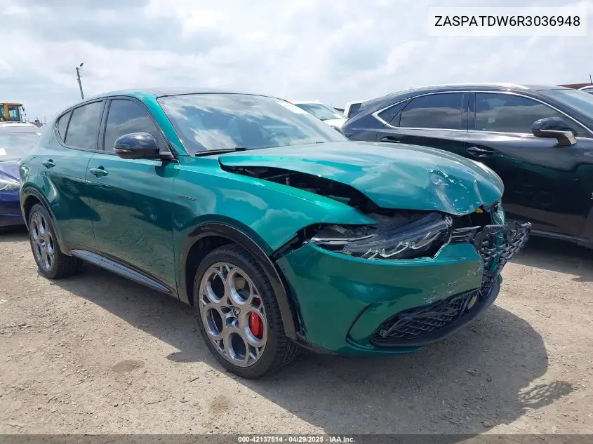 2024 Alfa Romeo Tonale Veloce Eawd VIN: ZASPATDW6R3036948 Lot: 42137514