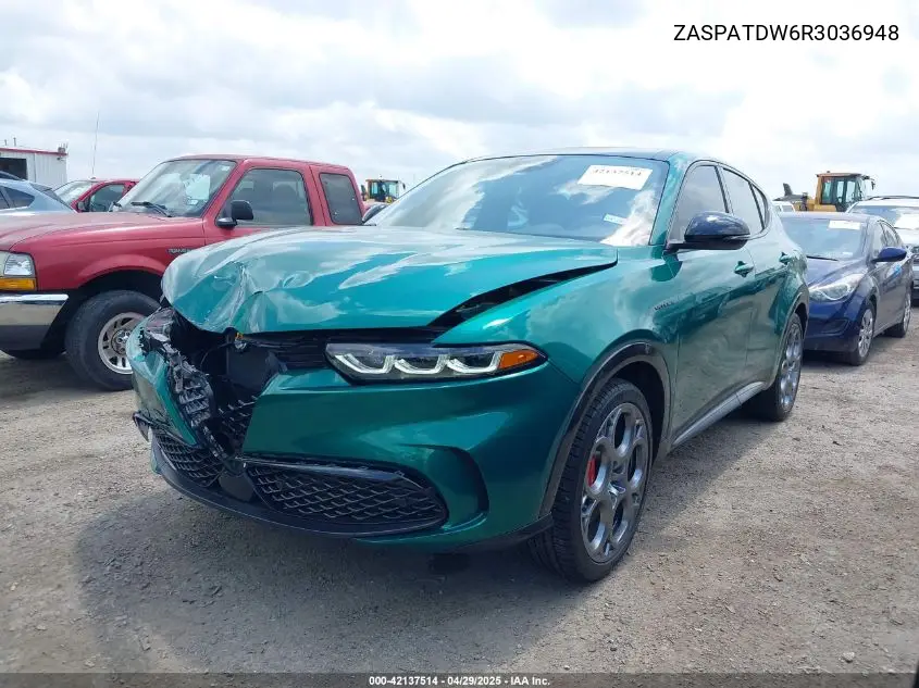 2024 Alfa Romeo Tonale Veloce Eawd VIN: ZASPATDW6R3036948 Lot: 42137514