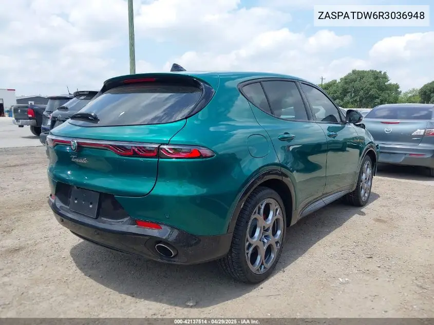 2024 Alfa Romeo Tonale Veloce Eawd VIN: ZASPATDW6R3036948 Lot: 42137514