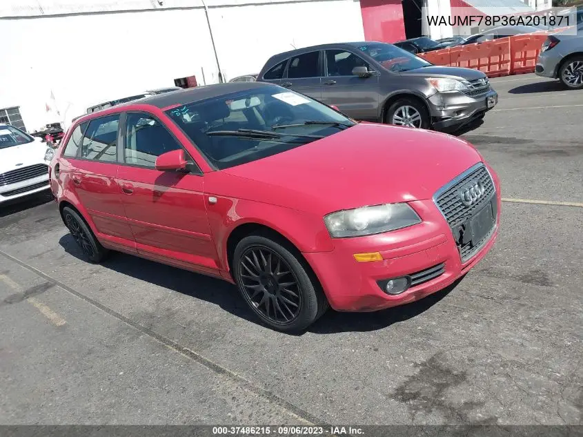 2006 Audi A3 2.0T VIN: WAUMF78P36A201871 Lot: 37486215