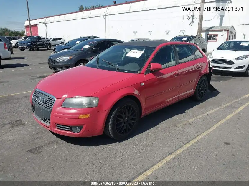 2006 Audi A3 2.0T VIN: WAUMF78P36A201871 Lot: 37486215