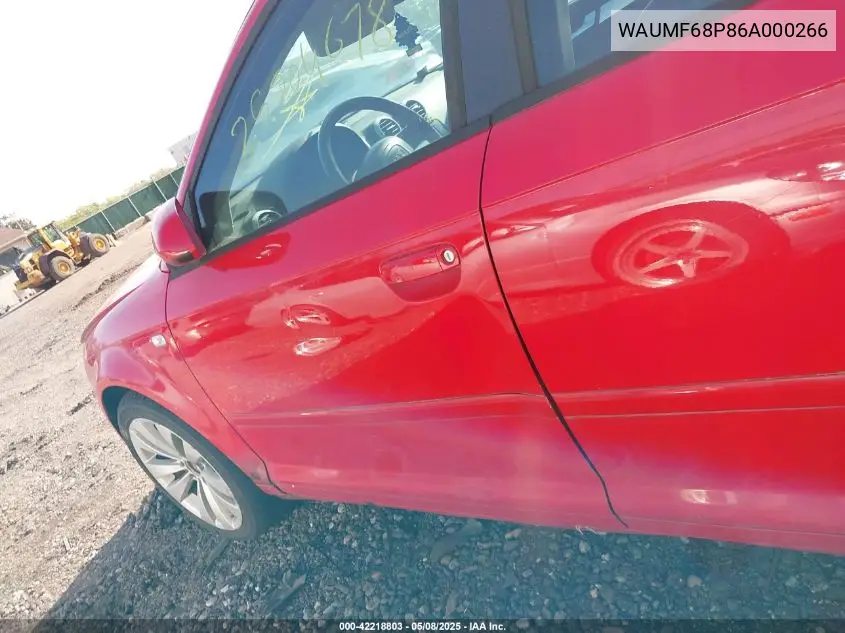 2006 Audi A3 2.0T VIN: WAUMF68P86A000266 Lot: 42218803