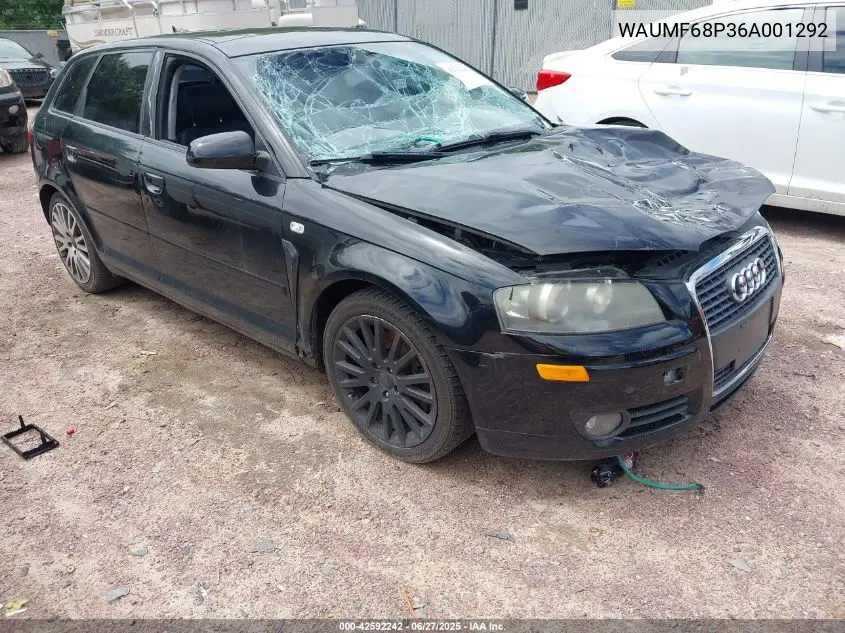 2006 Audi A3 2.0T VIN: WAUMF68P36A001292 Lot: 42592242