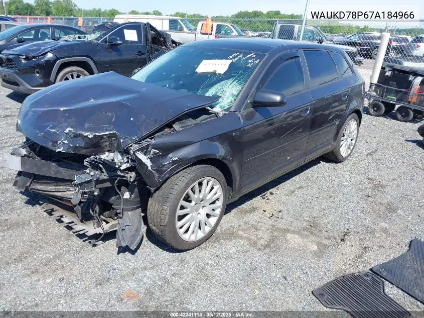 2007 Audi A3 3.2 VIN: WAUKD78P67A184966 Lot: 42241114