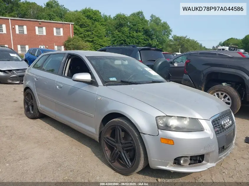 2007 Audi A3 3.2 VIN: WAUKD78P97A044586 Lot: 42403560