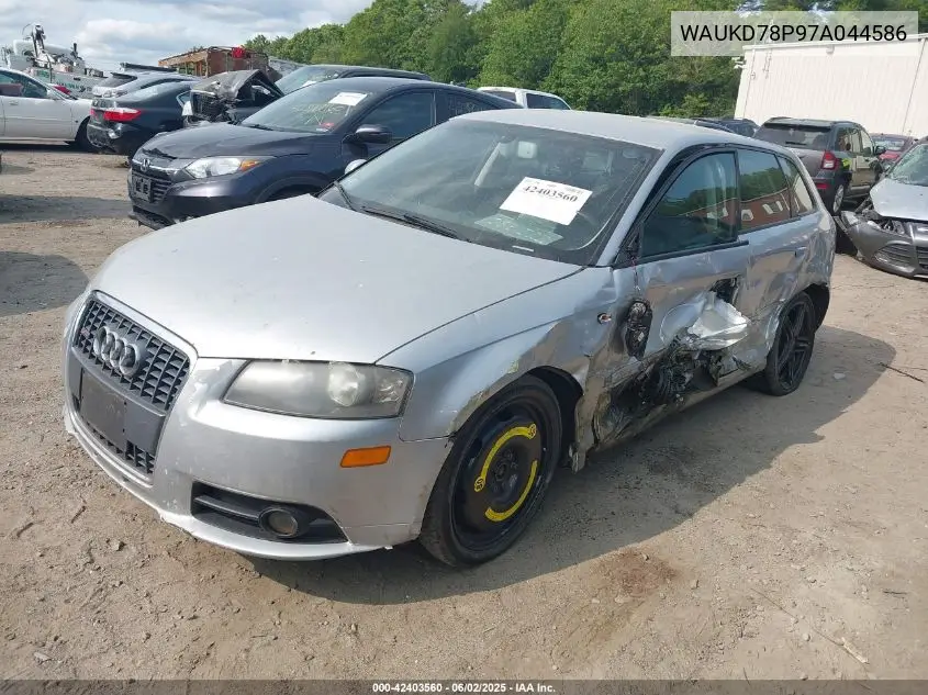 2007 Audi A3 3.2 VIN: WAUKD78P97A044586 Lot: 42403560