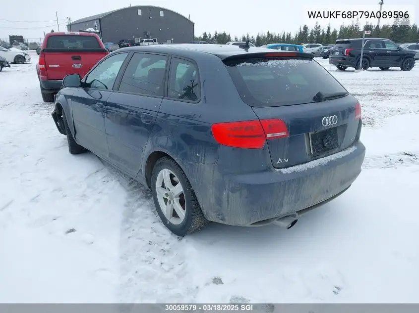 2009 Audi A3 2.0T Quattro VIN: WAUKF68P79A089596 Lot: 30059579