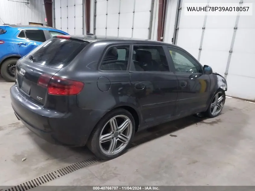 2009 Audi A3 2.0T VIN: WAUHE78P39A018057 Lot: 40766707