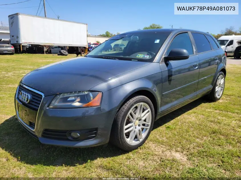 2009 Audi A3 2.0T Quattro VIN: WAUKF78P49A081073 Lot: 42031922