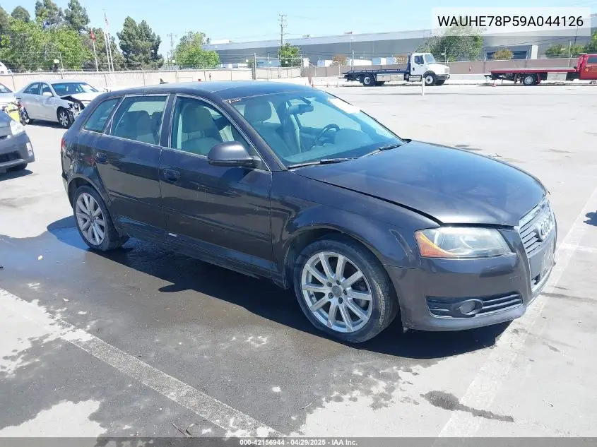 2009 Audi A3 2.0T VIN: WAUHE78P59A044126 Lot: 42156944