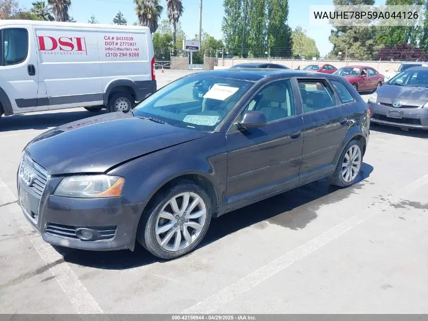 2009 Audi A3 2.0T VIN: WAUHE78P59A044126 Lot: 42156944