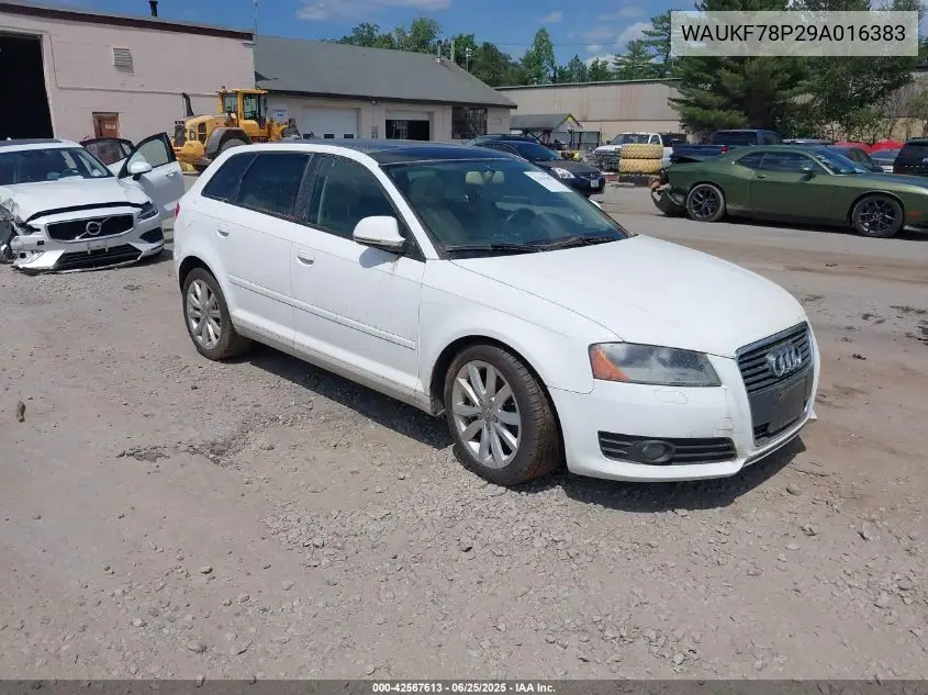 2009 Audi A3 2.0T VIN: WAUKF78P29A016383 Lot: 42567613