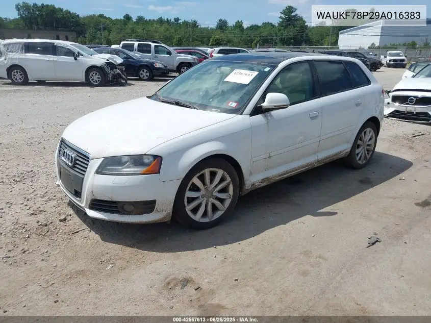 2009 Audi A3 2.0T VIN: WAUKF78P29A016383 Lot: 42567613