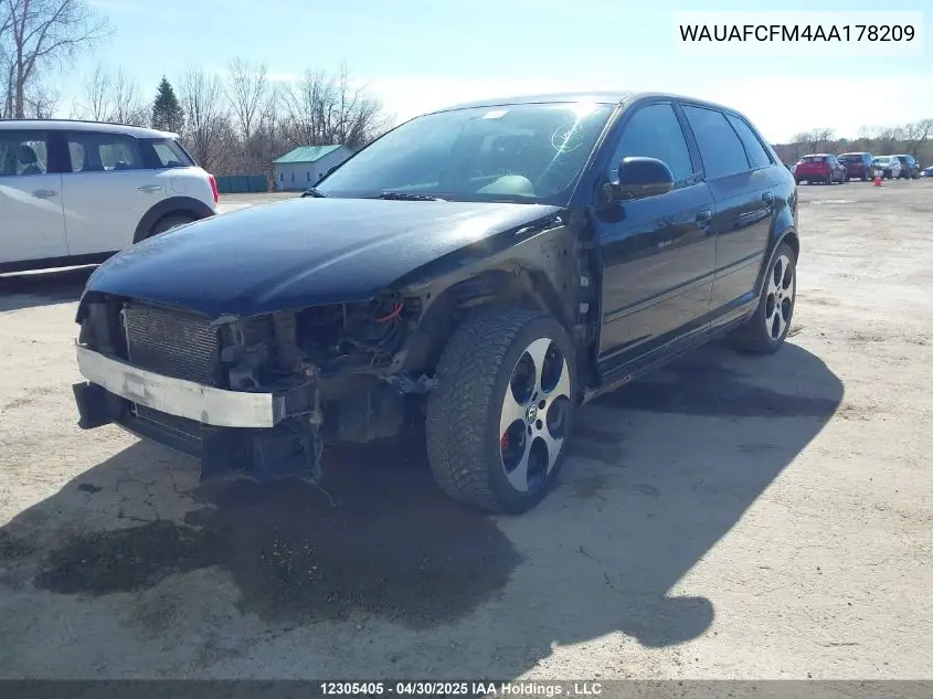 2010 Audi A3 VIN: WAUAFCFM4AA178209 Lot: 12305405