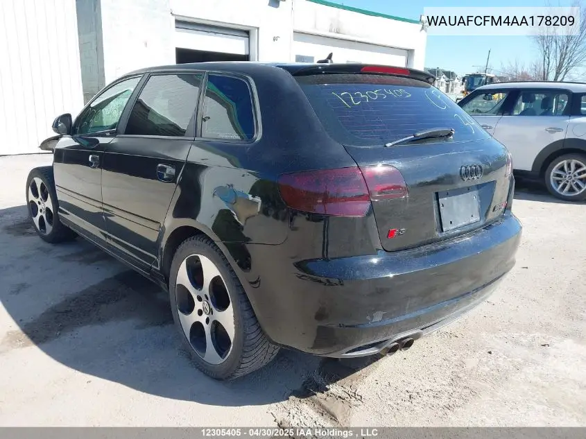 2010 Audi A3 VIN: WAUAFCFM4AA178209 Lot: 12305405