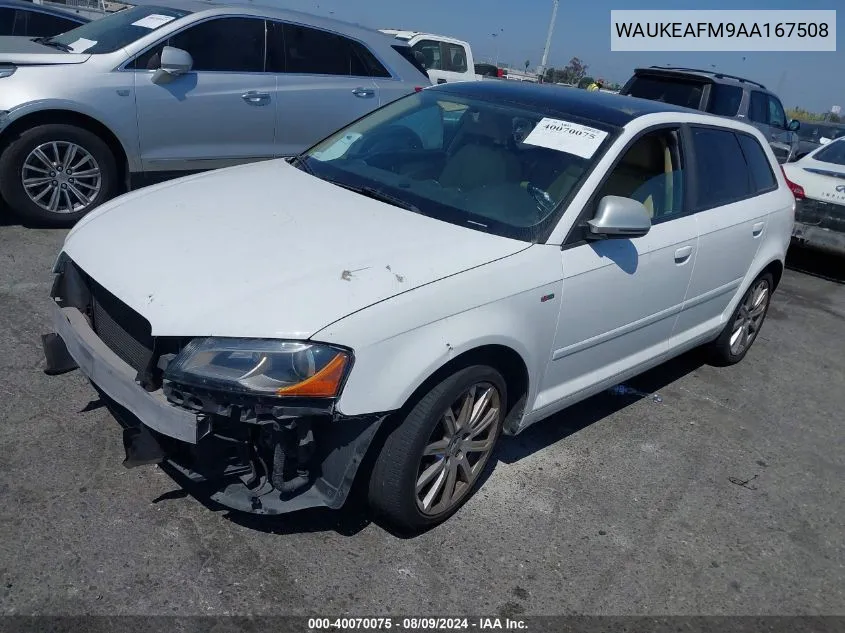 2010 Audi A3 2.0T Premium VIN: WAUKEAFM9AA167508 Lot: 40070075