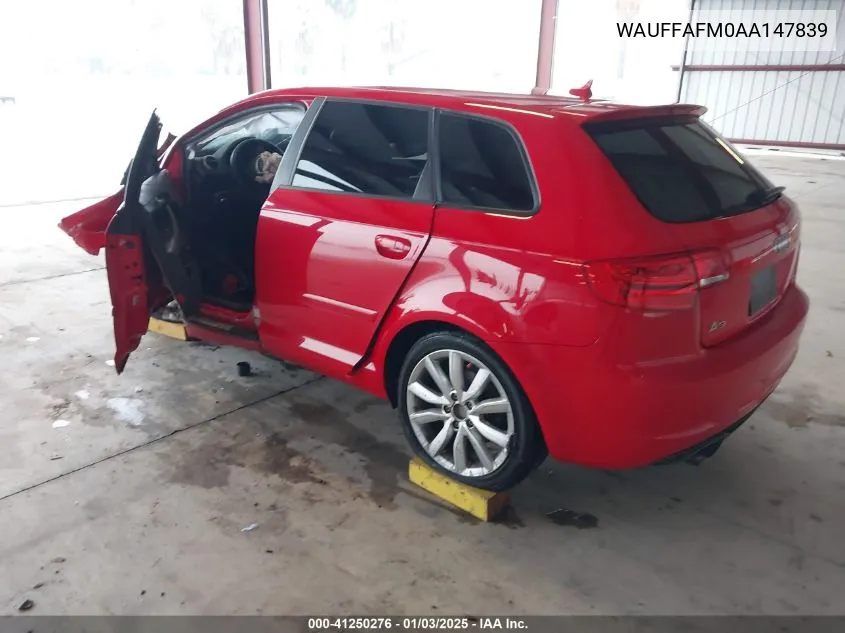 2010 Audi A3 2.0T Premium VIN: WAUFFAFM0AA147839 Lot: 41250276