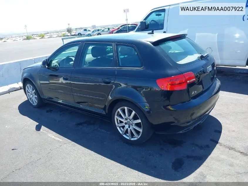 2010 Audi A3 2.0T Premium VIN: WAUKEAFM9AA007922 Lot: 42339322