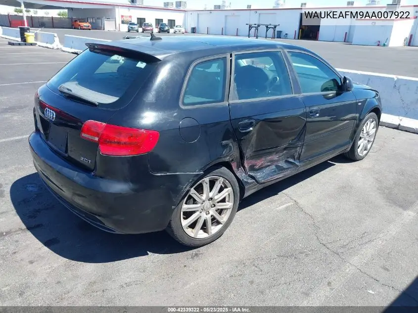 2010 Audi A3 2.0T Premium VIN: WAUKEAFM9AA007922 Lot: 42339322