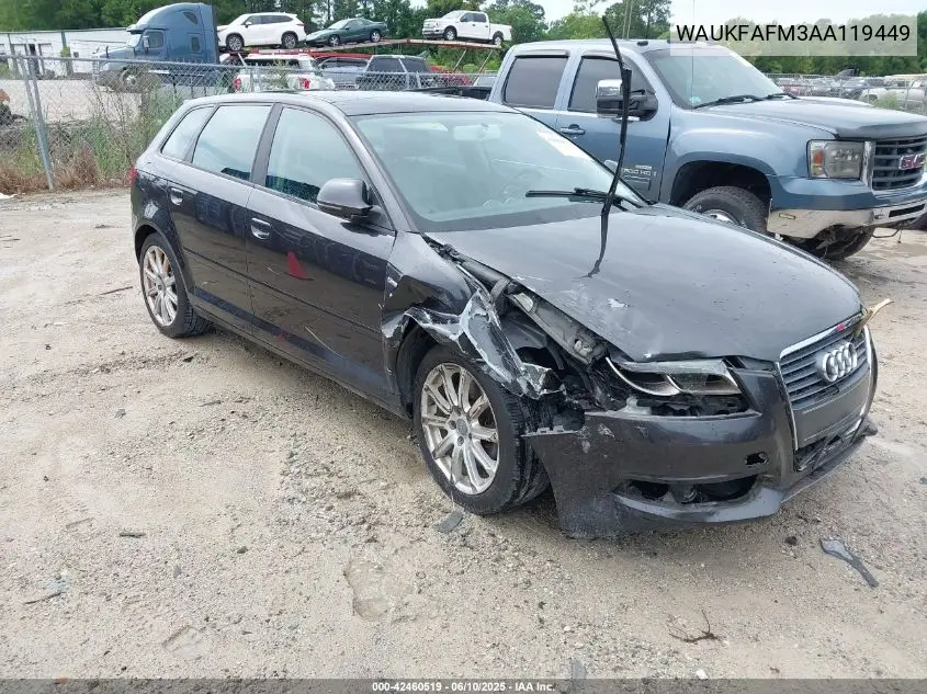 2010 Audi A3 2.0T Premium VIN: WAUKFAFM3AA119449 Lot: 42460519