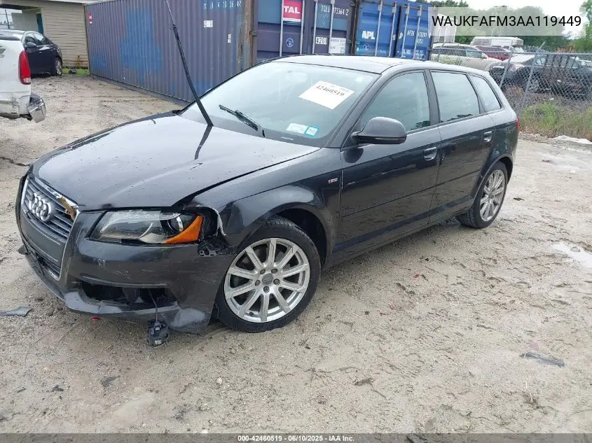 2010 Audi A3 2.0T Premium VIN: WAUKFAFM3AA119449 Lot: 42460519