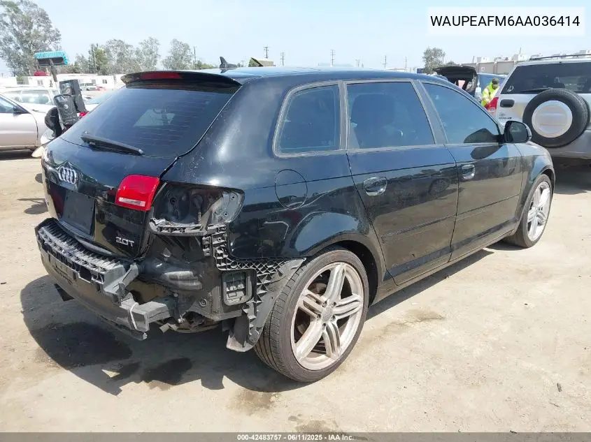 2010 Audi A3 2.0T Premium VIN: WAUPEAFM6AA036414 Lot: 42483757