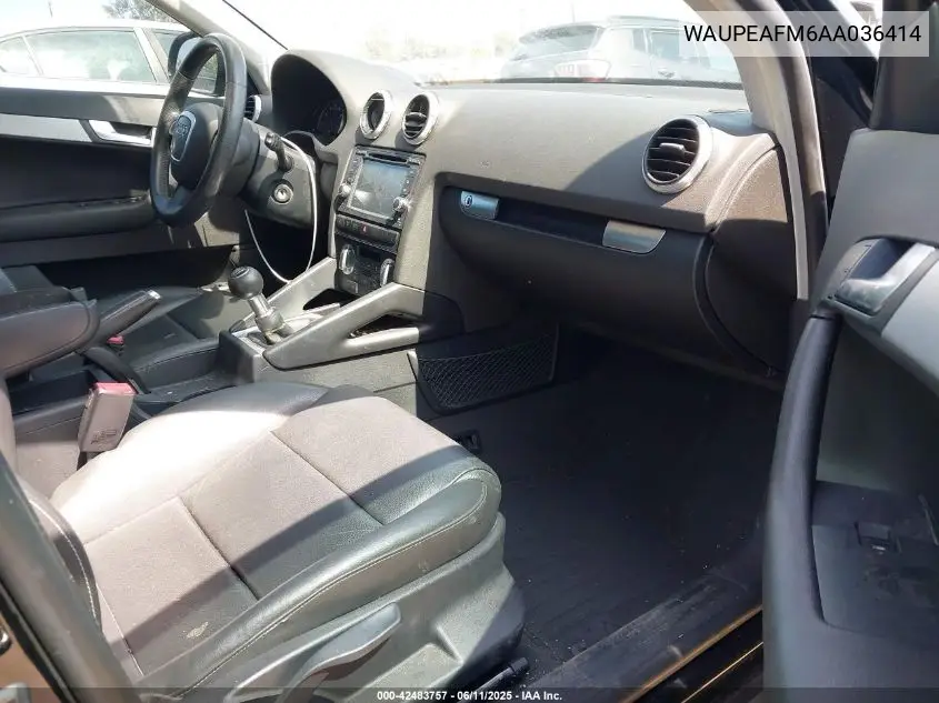2010 Audi A3 2.0T Premium VIN: WAUPEAFM6AA036414 Lot: 42483757