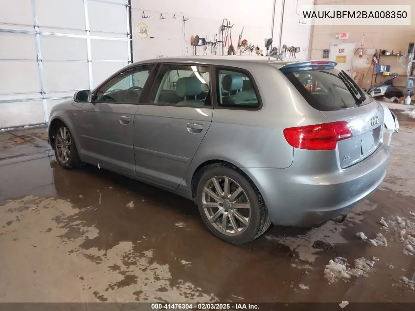 2011 Audi A3 2.0 Tdi Premium VIN: WAUKJBFM2BA008350 Lot: 41476304