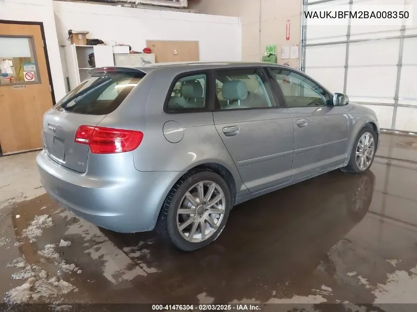 2011 Audi A3 2.0 Tdi Premium VIN: WAUKJBFM2BA008350 Lot: 41476304