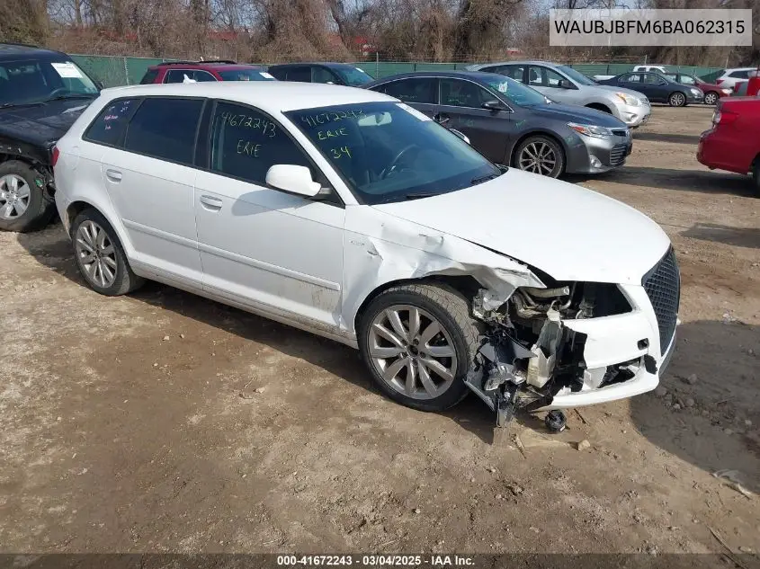 2011 Audi A3 2.0 Tdi Premium VIN: WAUBJBFM6BA062315 Lot: 41672243