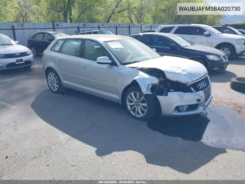 2011 Audi A3 2.0 Tdi Premium VIN: WAUBJAFM3BA020730 Lot: 42083293
