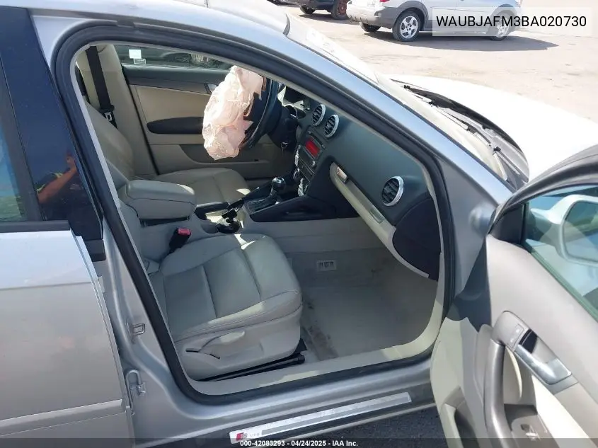 2011 Audi A3 2.0 Tdi Premium VIN: WAUBJAFM3BA020730 Lot: 42083293