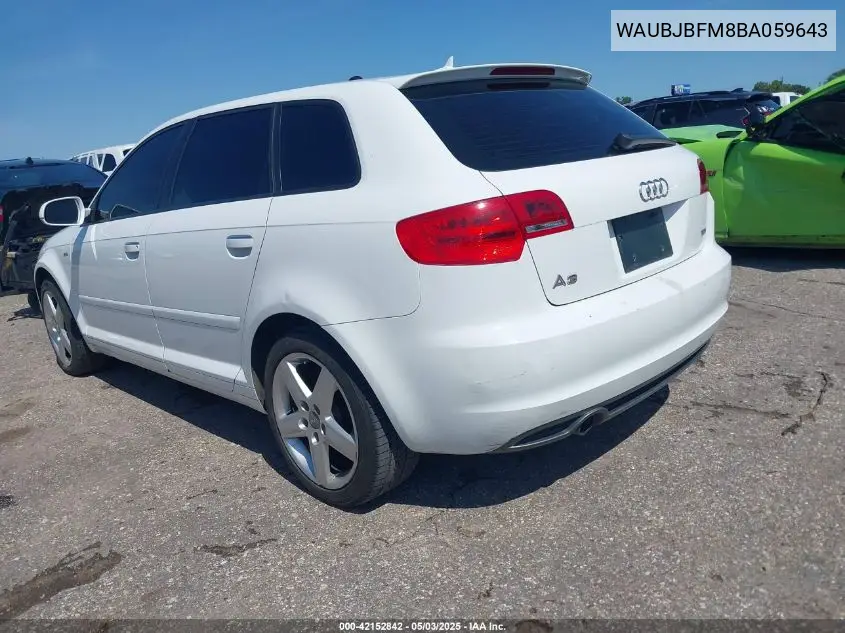 2011 Audi A3 2.0 Tdi Premium VIN: WAUBJBFM8BA059643 Lot: 42152842