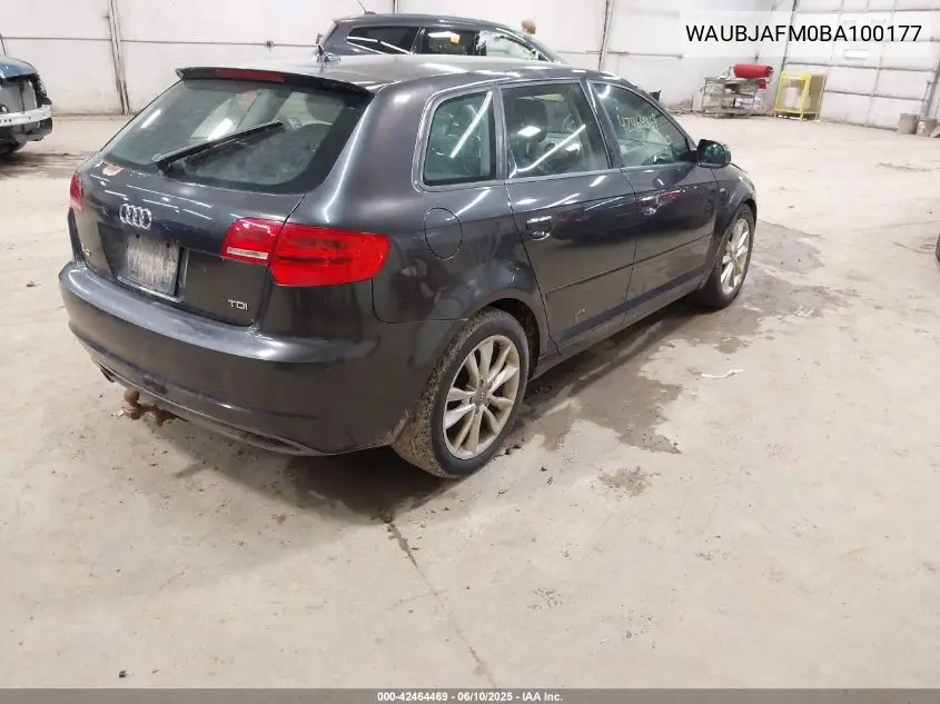 2011 Audi A3 2.0 Tdi Premium VIN: WAUBJAFM0BA100177 Lot: 42464469