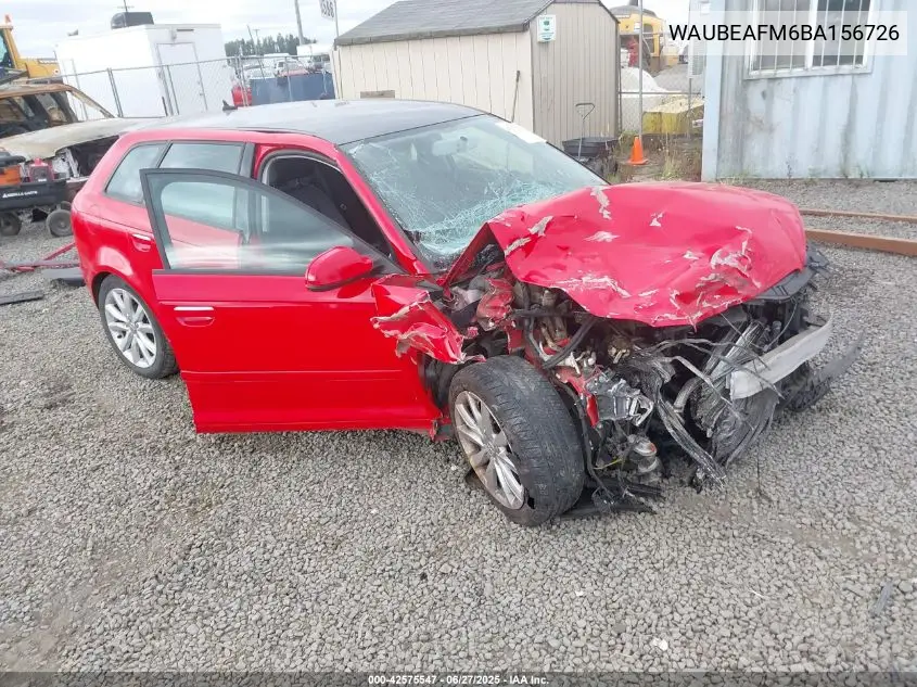 2011 Audi A3 2.0T Premium VIN: WAUBEAFM6BA156726 Lot: 42575547