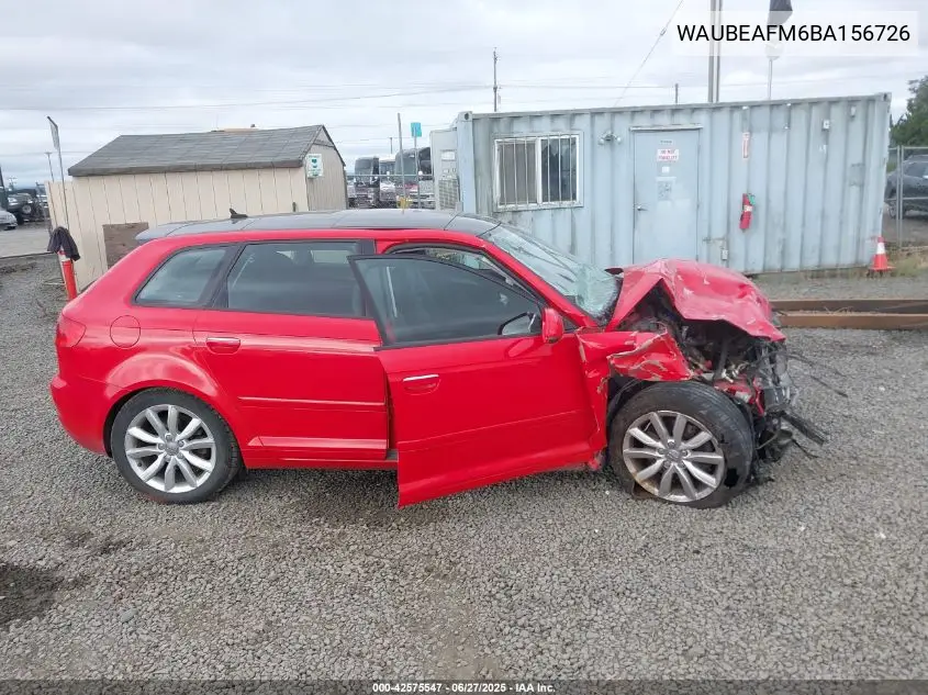 2011 Audi A3 2.0T Premium VIN: WAUBEAFM6BA156726 Lot: 42575547