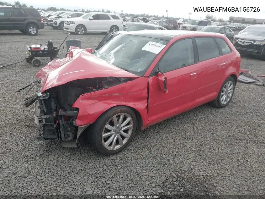 2011 Audi A3 2.0T Premium VIN: WAUBEAFM6BA156726 Lot: 42575547