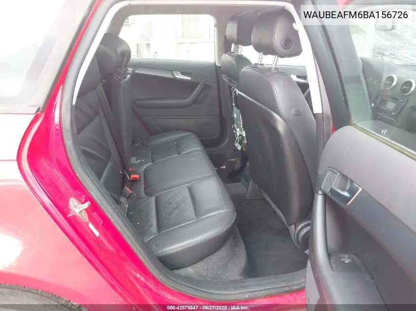 2011 Audi A3 2.0T Premium VIN: WAUBEAFM6BA156726 Lot: 42575547