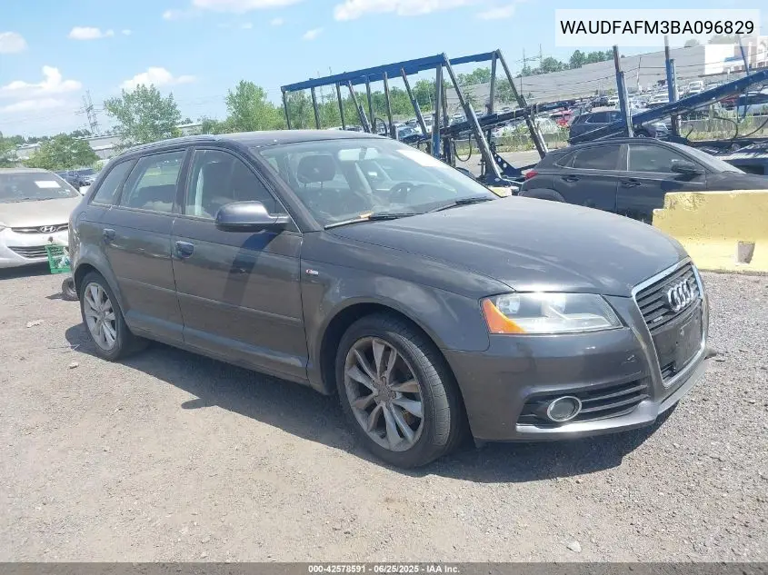 2011 Audi A3 2.0T Premium VIN: WAUDFAFM3BA096829 Lot: 42578591